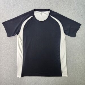 ALO Coolfit Performance Shirt Mens XXL Black White Short Sleeve Athleticwear‎